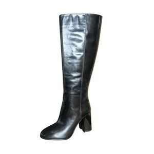 Coach Black Leather Knee High Brigitte Boots